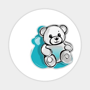 Adorable Cartoon Teddy Bear Sticker No. 613 Magnet